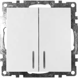 Двухклавишный выключатель STEKKER GLS10-7102-01 Катрин 39301