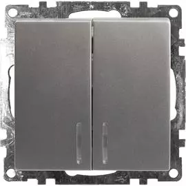 Двухклавишный выключатель STEKKER Катрин GLS10-7102-03 39579