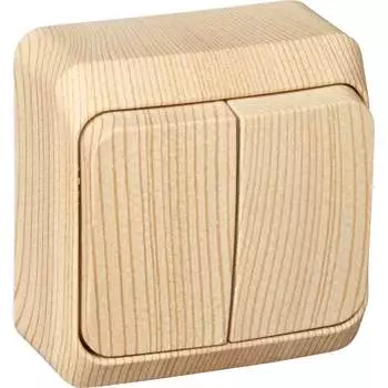 Двухклавишный выключатель Systeme Electric Этюд Дача BA10-002D