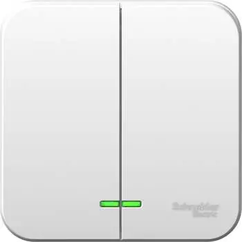 Двухклавишный выключатель Systeme Electric Blanca BLNVA105021