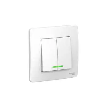 Двухклавишный выключатель Systeme Electric BLANCA BLNVS006511