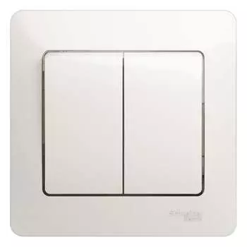 Двухклавишный выключатель Systeme Electric Glossa GSL000652