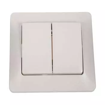Двухклавишный выключатель Systeme Electric Glossa GSL000952