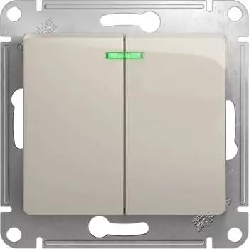 Двухклавишный выключатель Systeme Electric Glossa GSL000953
