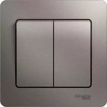 Двухклавишный выключатель Systeme Electric Glossa GSL001252