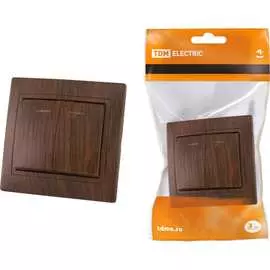 Двухклавишный выключатель TDM ELECTRIC ЭКО Таймыр SQ1814-0305