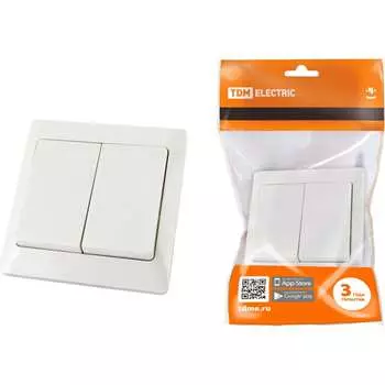 Двухклавишный выключатель TDM ELECTRIC Ильмень SQ1823-0002