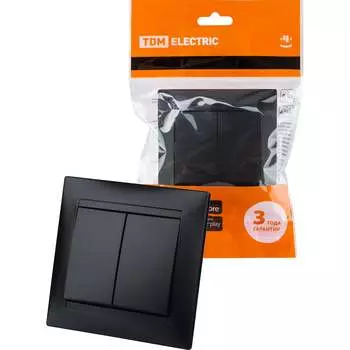 Двухклавишный выключатель TDM ELECTRIC Лама SQ1815-0602