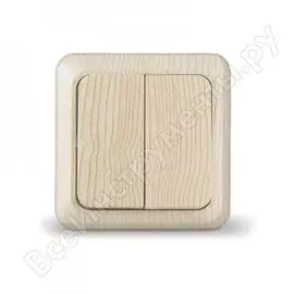 Двухклавишный выключатель UNIVersal Олимп 5560834