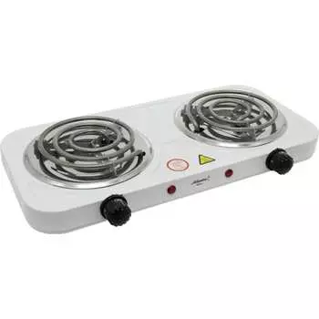 Двухконфорочная электроплитка Atlanta ATH-1737 white
