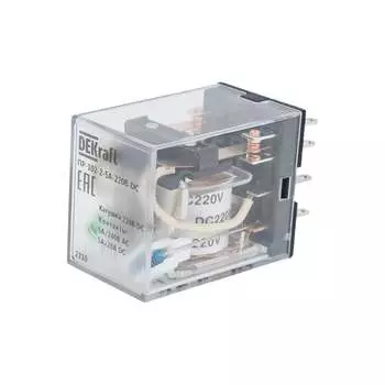 Двухконтактное промежуточное реле DEKraft пр-102 23848DEK