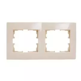 Двухместная горизонтальная рамка Lezard KARINA 707-0300-147