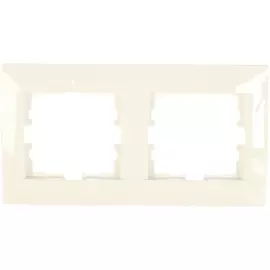 Двухместная горизонтальная рамка Lezard KARINA 707-0200-147