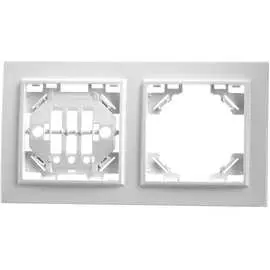 Двухместная горизонтальная рамка STEKKER PFR00-9002-01 Эрна 39055