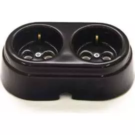 Двухместная керамическая розетка Interior Electric АРБАТ РК2004