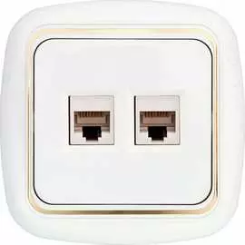 Двухместная компьютерная розетка BYLECTRICA