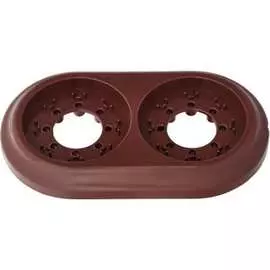 Двухместная рамка BYLECTRICA РЕТРО ЮЛИГ.735212.471шоколад