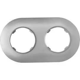 Двухместная рамка BYLECTRICA ПРОВАНС ЮЛИГ.735212.499 серебро