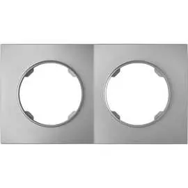 Двухместная рамка BYLECTRICA ПРОВАНС ЮЛИГ.735212.498 серебро