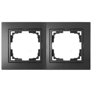 Двухместная рамка BYLECTRICA УЮТ ЮЛИГ.735212.280-40 графит