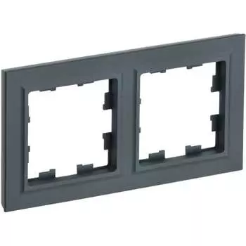 Двухместная рамка IEK Brite ру-2-брг BR-M22-K53