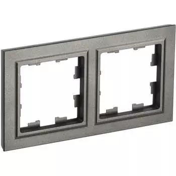 Двухместная рамка IEK Brite ру-2-брш BR-M22-K37