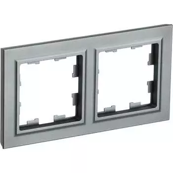 Двухместная рамка IEK Brite ру-2-брс BR-M22-K46