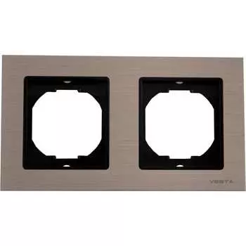 Двухместная рамка Vesta Electric Exclusive Champagne Metallic FRM050201BSH