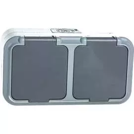 Двухместная розетка BYLECTRICA ПРАЛЕСКА АКВА РА16-303 03