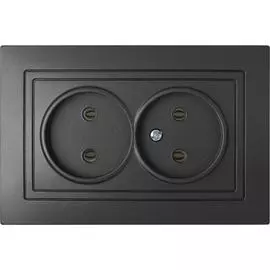 Двухместная розетка BYLECTRICA УЮТ РС16-343 графит