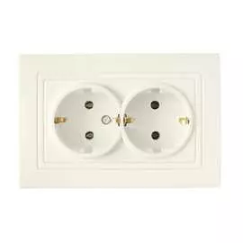 Двухместная розетка BYLECTRICA УЮТ РС16-348 бежевый