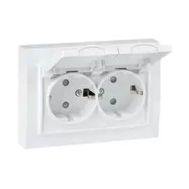 Двухместная розетка EKF Минск ERR16-129-200-44