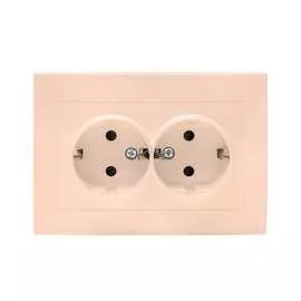 Двухместная розетка EKF Валенсия PROxima EWR16-128-20