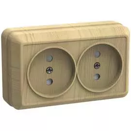 Двухместная розетка IEK РС22-2-ОС, ОКТАВА ERO20-K03-10-DC