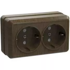 Двухместная розетка IEK РС22-3-ОД ОКТАВА ERO21-K04-16-DC