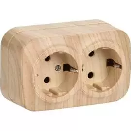 Двухместная розетка IEK GLORY РС22-3-ХС ERH21-K34-16