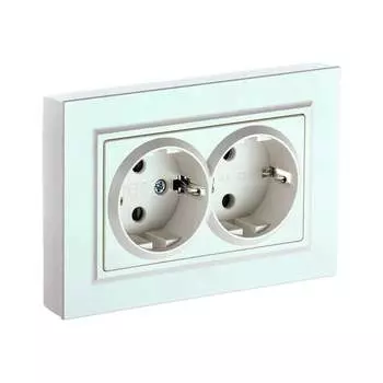 Двухместная розетка IEK Brite рс12-3-брж BR-R21-16-K36-F
