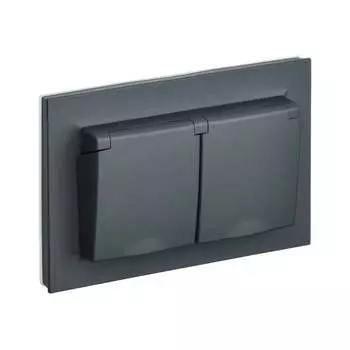 Двухместная розетка IEK Brite рсбш12-3-44-брг BR-R26-16-44-K53-F