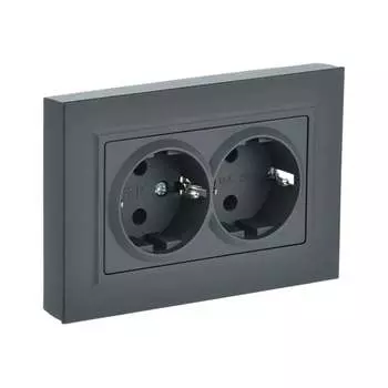 Двухместная розетка IEK Brite рс12-3-брг BR-R21-16-K53-F