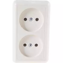 Двухместная розетка Кунцево-Электро ОПТИМА РА10-373 8037