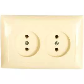 Двухместная розетка Кунцево-Электро СЕЛЕНА РС16-371 8147
