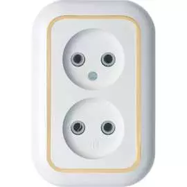 Двухместная розетка Кунцево-Электро ВАЛЕНТИНА РС10-393 5450