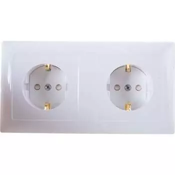 Двухместная розетка Кунцево-Электро СЕЛЕНА РС16-401М 8124