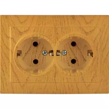 Двухместная розетка Nilson TOURAN WOOD 24251025