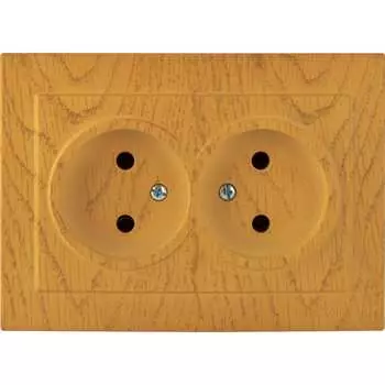 Двухместная розетка Nilson TOURAN WOOD 24251024