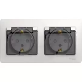 Двухместная розетка Systeme Electric GLOSSA GSL000147