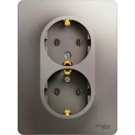 Двухместная розетка Systeme Electric GLOSSA GSL001224