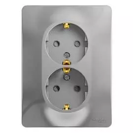 Двухместная розетка Systeme Electric GLOSSA GSL000326