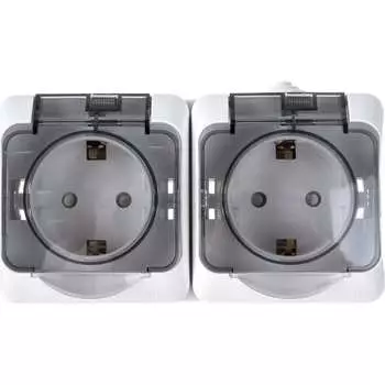 Двухместная розетка Systeme Electric Этюд PA16-244B