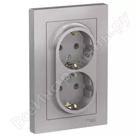 Двухместная розетка Systeme Electric ATLAS DESIGN ATN000324